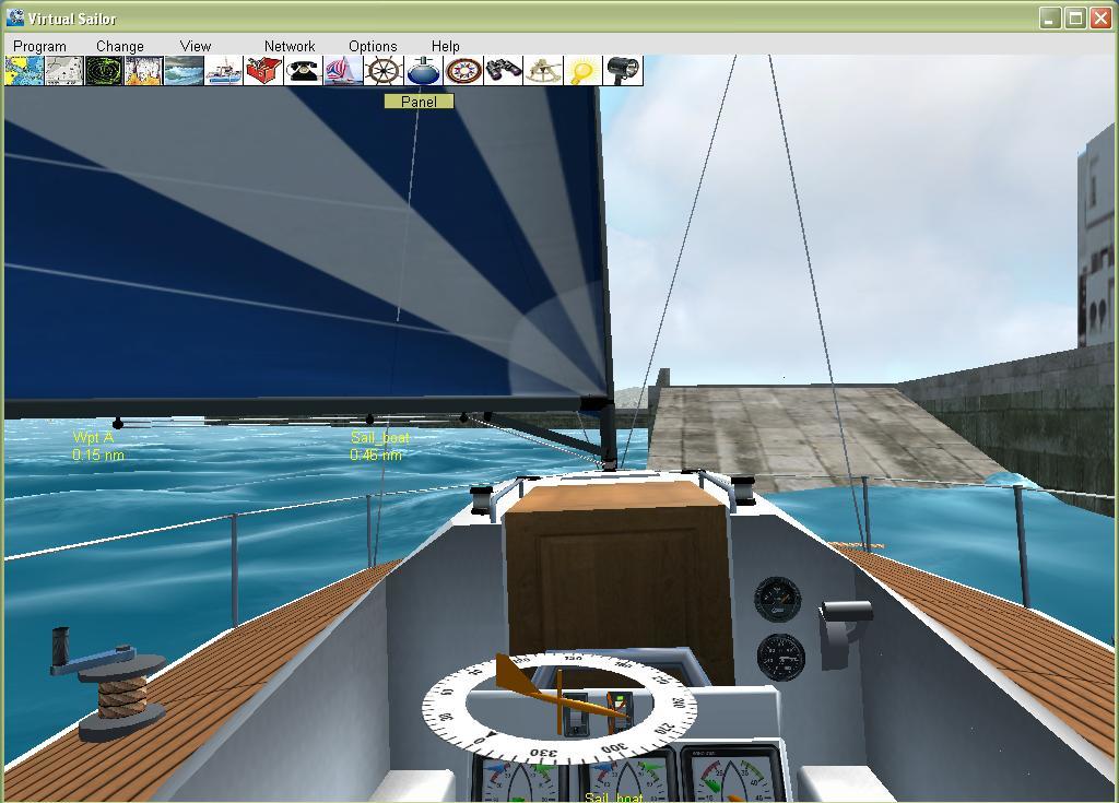 in virtual sailor 7 how do you speed time up