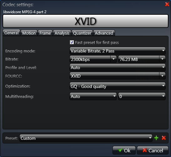 XviD4PSP download the new version for windows