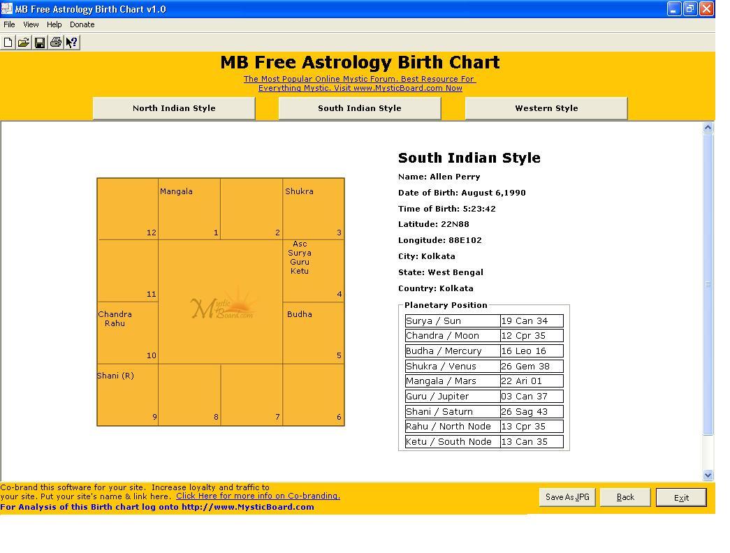Free Astrology Natal Chart