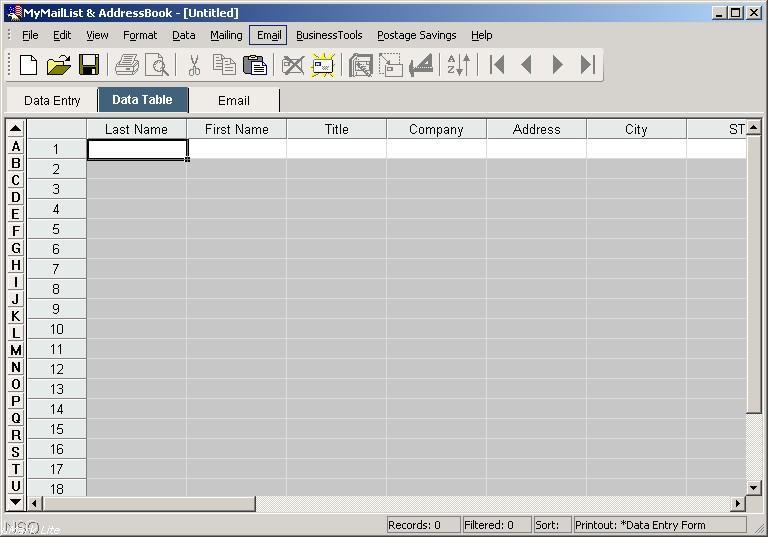 my mail list and address book software
