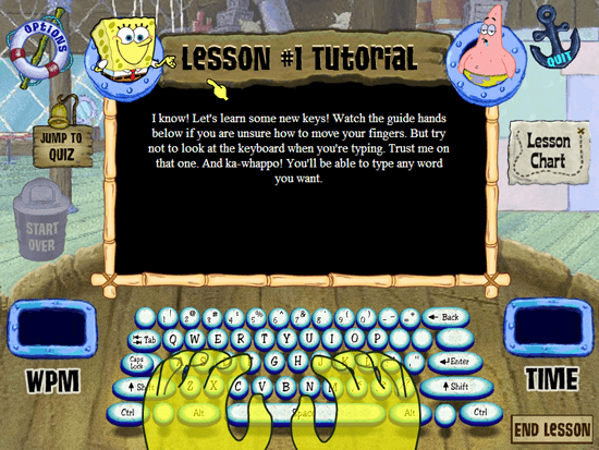 spongebob typing tutorial
