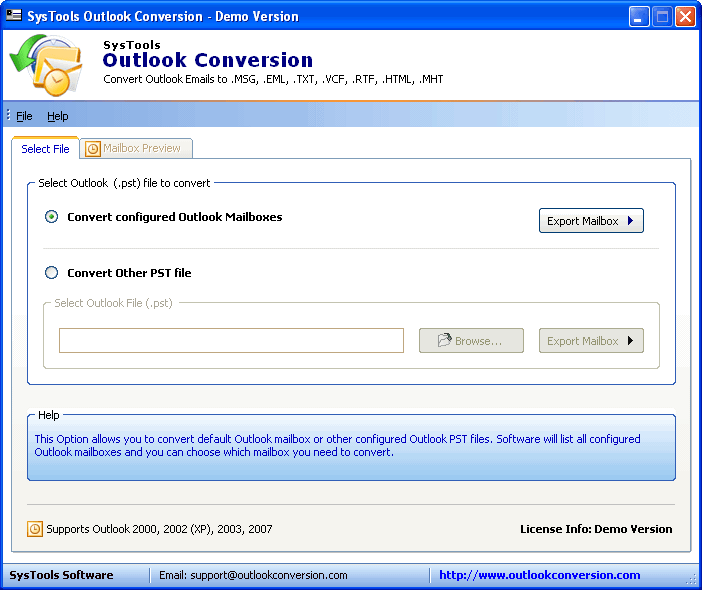 systools outlook conversion