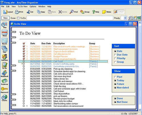 digital day planner software anytime organizer