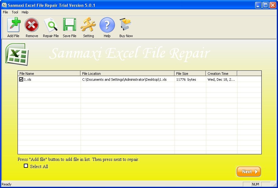 How to repair excel