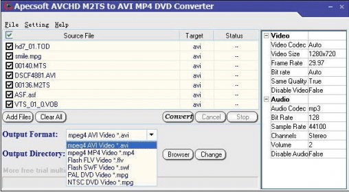 Avchd M2ts To Avi Mp4 Dvd Converter Download Apecsoft M2ts To