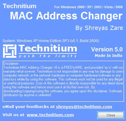 Download smac mac address changer