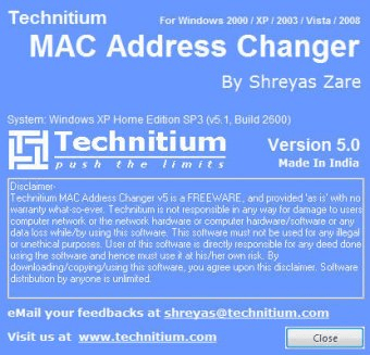 Technitium MAC Address Changer 6.0 Download (Free) - TMAC.EXE