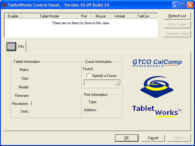 gtco calcomp tabletworks
