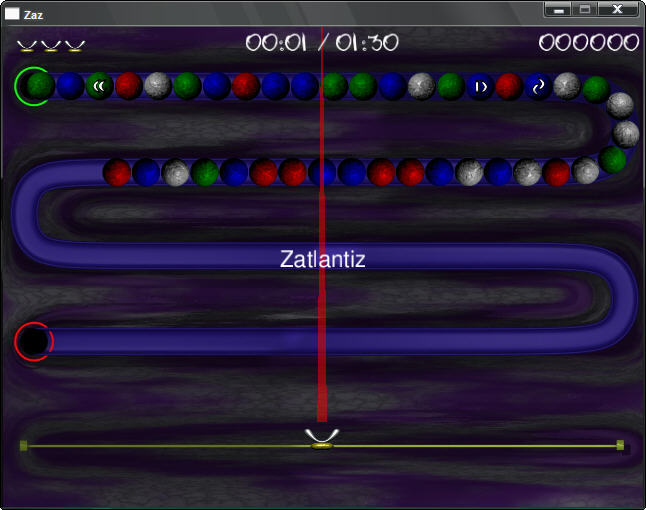 Zaz Download - Puzzle game where the player has to arrange balls in triplets