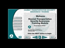 HAZMAT Transportation Security Awareness Training