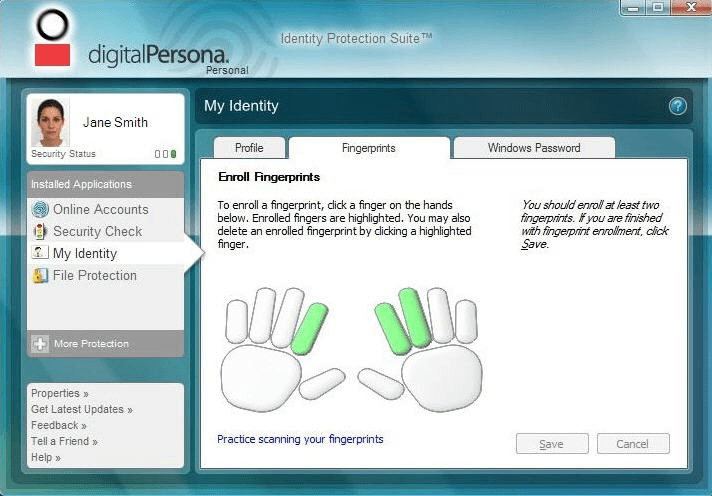 digitalpersona fingerprint software