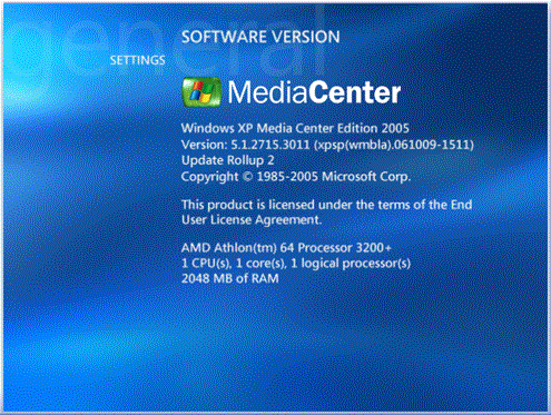 windows xp media center edition 2005 update rollup