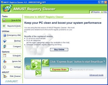 SCARICA AMUST REGISTRY CLEANER