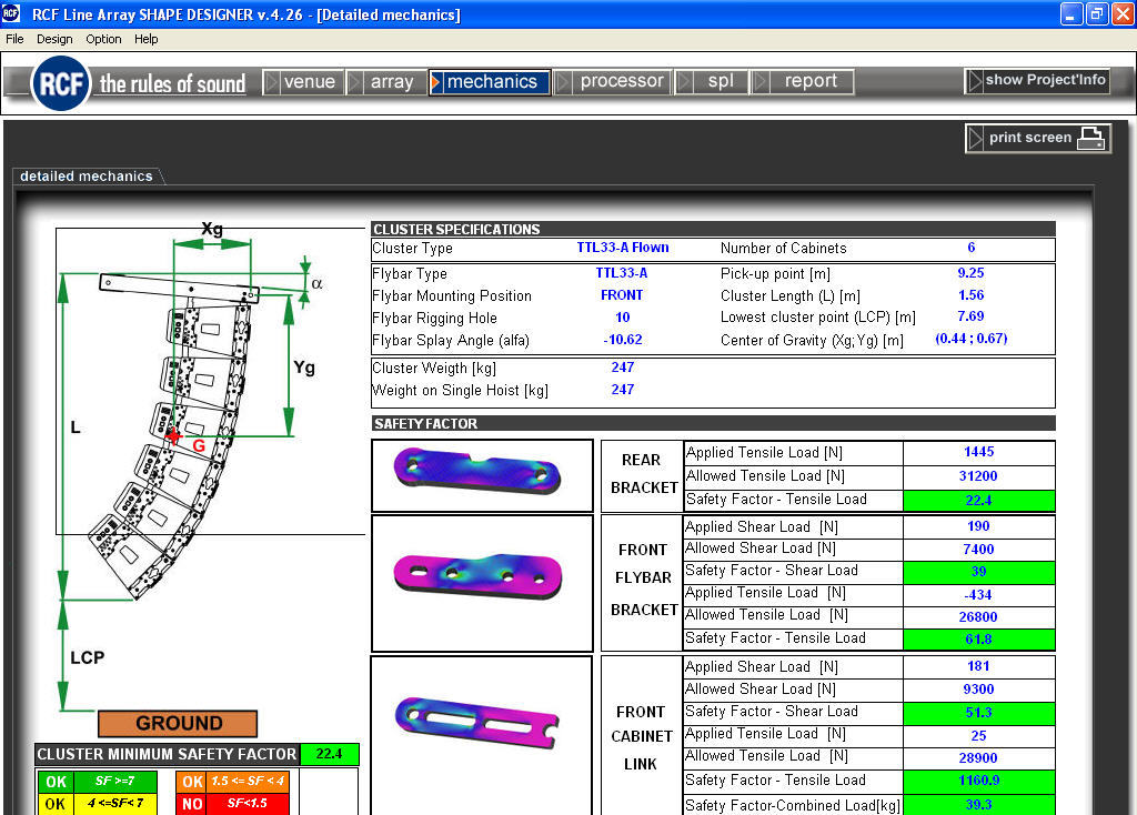 Rcf shape sale designer hdl 20