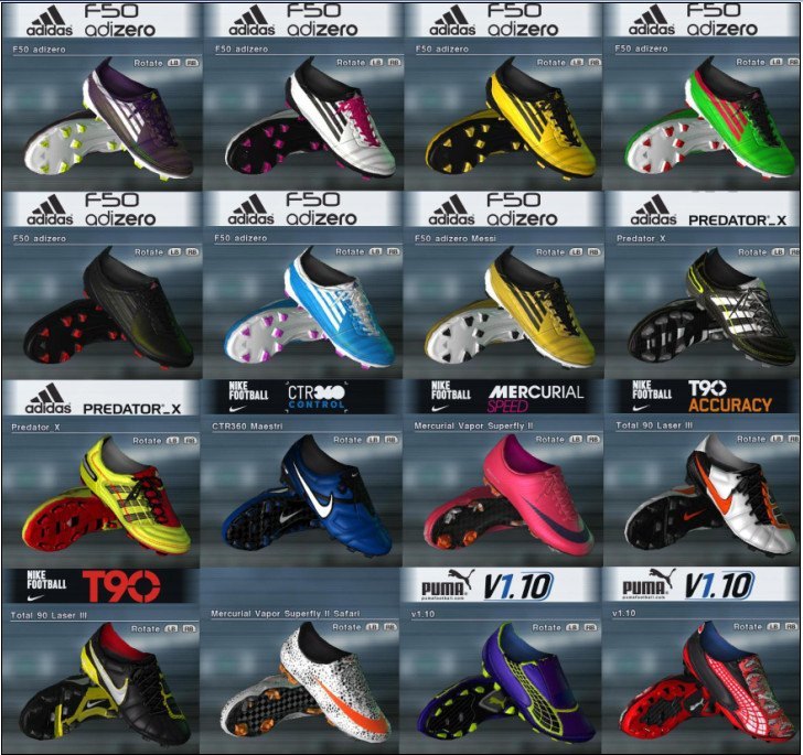 NEW FOOTBALL BOOTS IN PES 2011 UPDATE