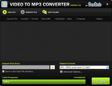 foxtab video to mp3 converter gratuit