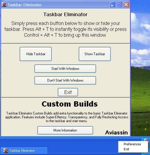 taskbar eliminator windows 10