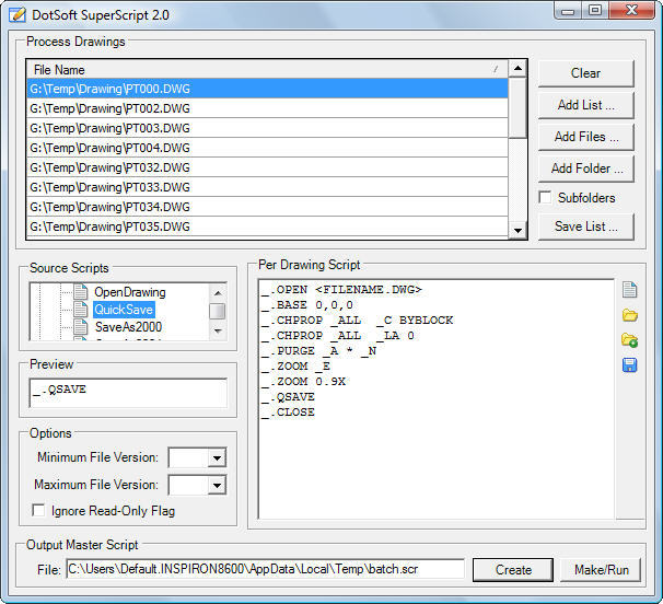 AutoCAD Script Generator - SuperScript 2.0