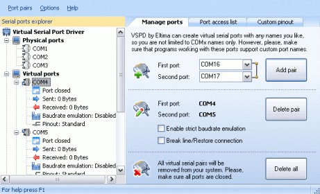 Virtual Serial Port Driver Eltima