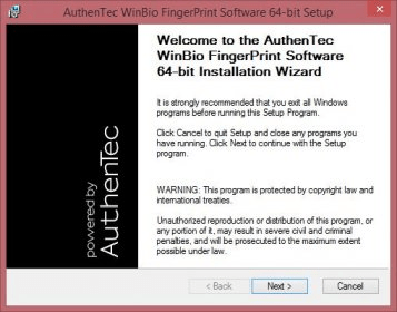authentec winbio fingerprint software