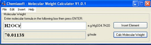 molecular weight calculation tool