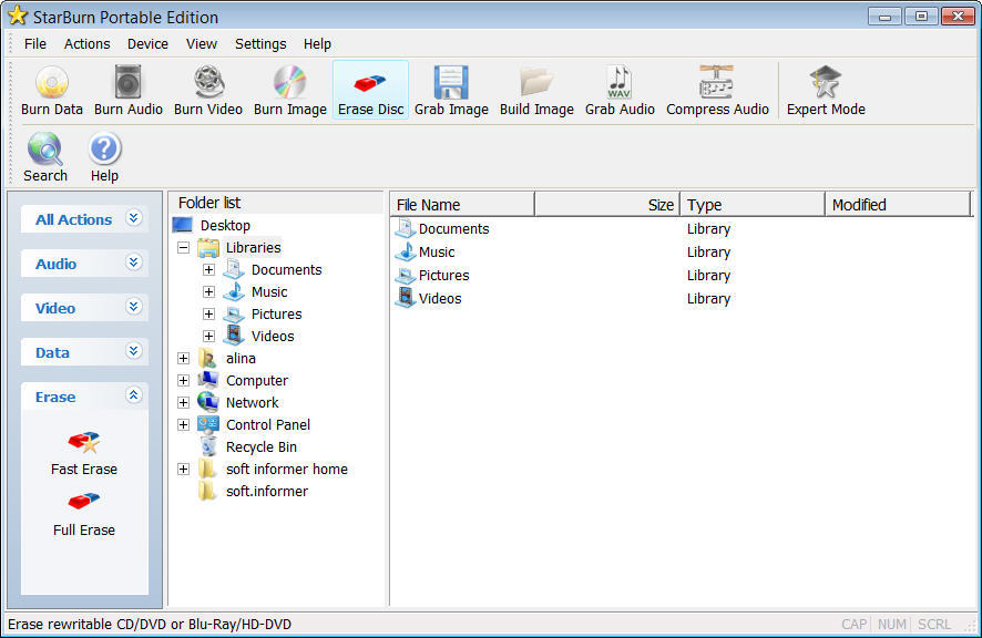 StarBurn DiscEraser Download - Data Eraser Wizard is allows