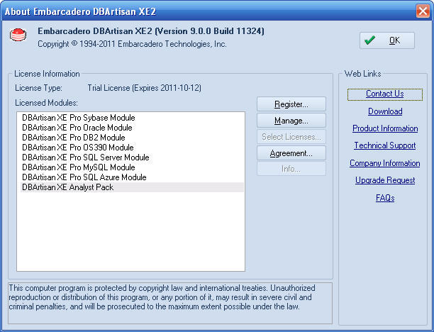 dbartisan license cost