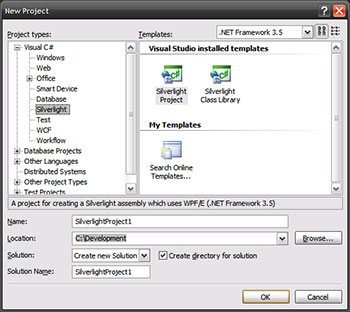 Microsoft Silverlight Tools for Visual Studio 2008  Download...