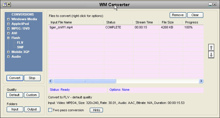 free bitrate converter right click