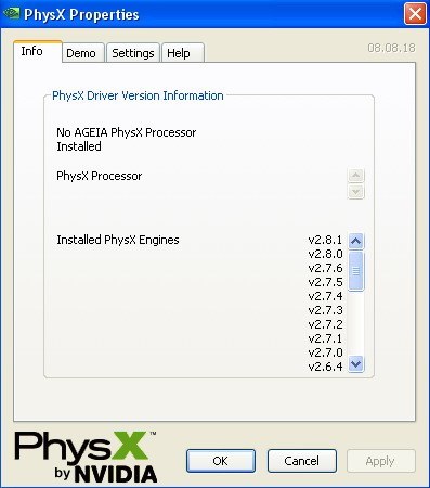 AGEIA PhysX 100 Series PCI Card Driver Download for windows