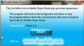 Disable Skype Home