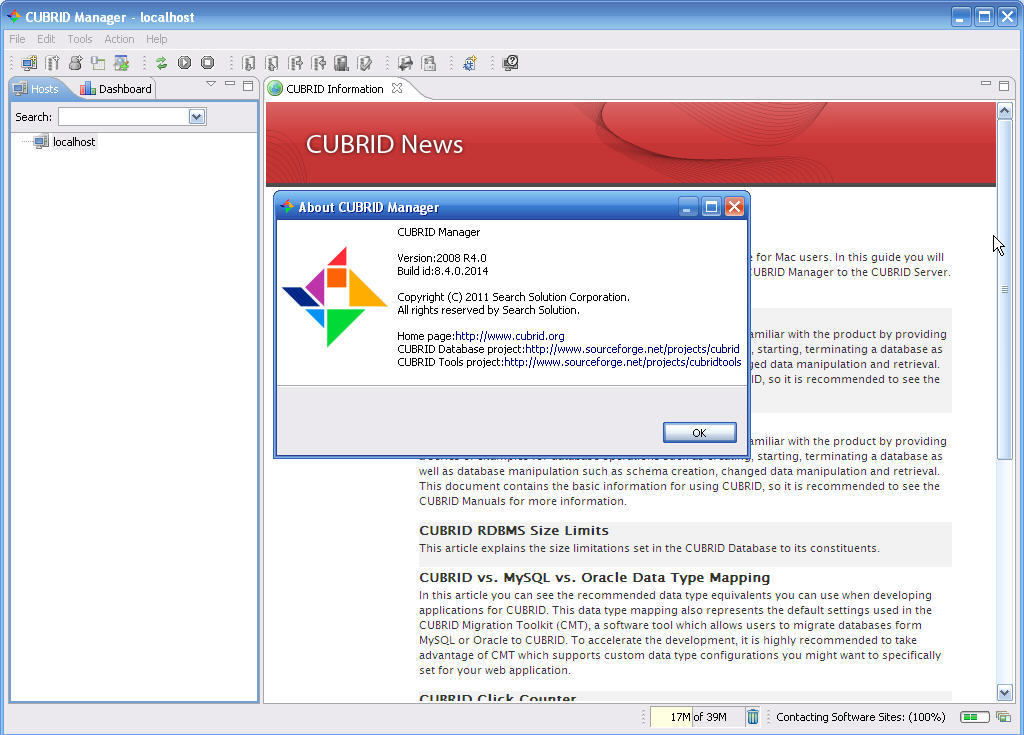 CUBRID Manager 2008 R4.0 Download - CUBRID Manager (CM) is the