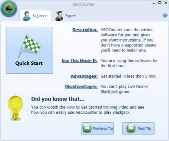 Blackjack card counting software