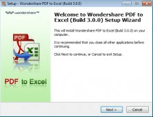 Wondershare PDF to Excel