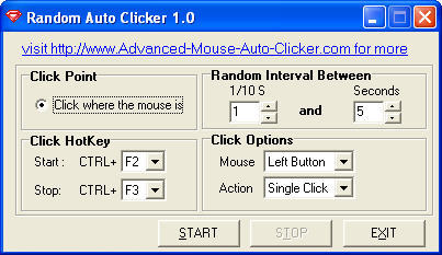 logitech auto clicker random intervals