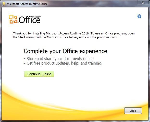 microsoft office access runtime 2010 newest version