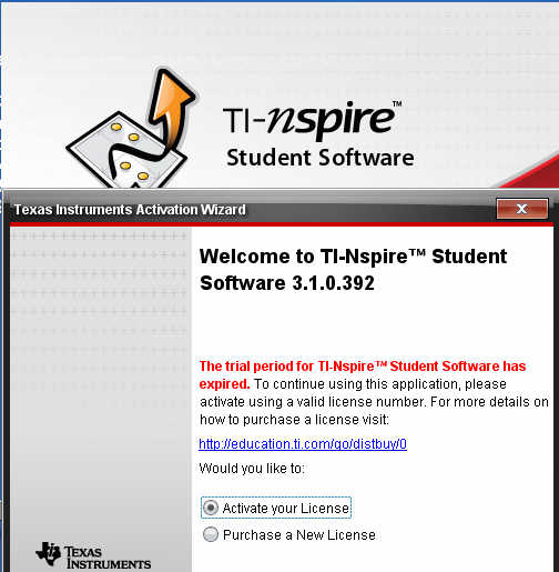 ti nspire student software wont respond