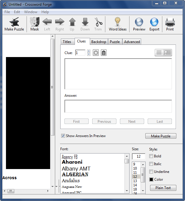 Crossword Forge, Software