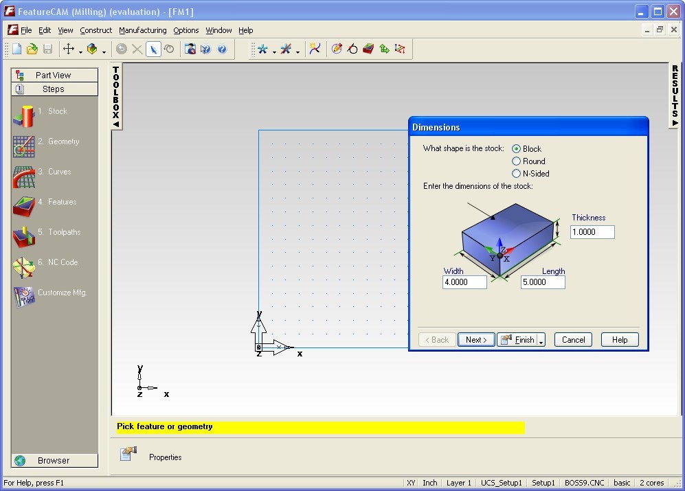 feature cam surfacmilling