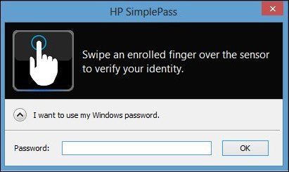 problem with hp simplepass identity protection