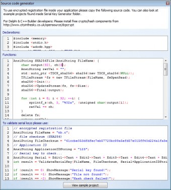 Serial key generator