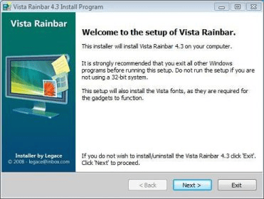 vista rainbar 4.3 gratuit