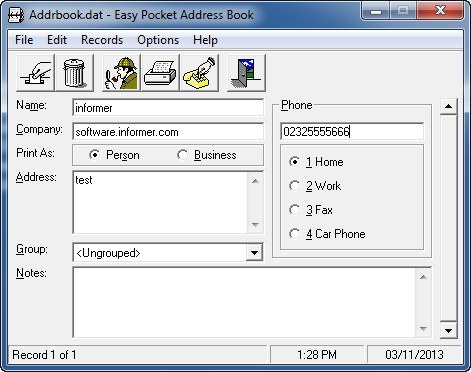 address book software with label printing