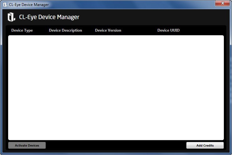 CL-Eye Platform SDK 1.6 Download - CL-Eye Device Manager.exe