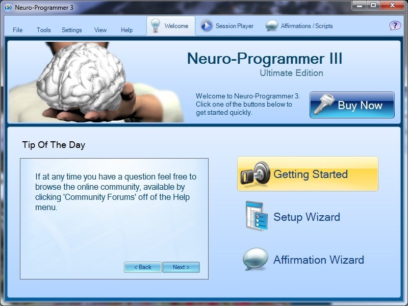 neuro programmer 3 does not display