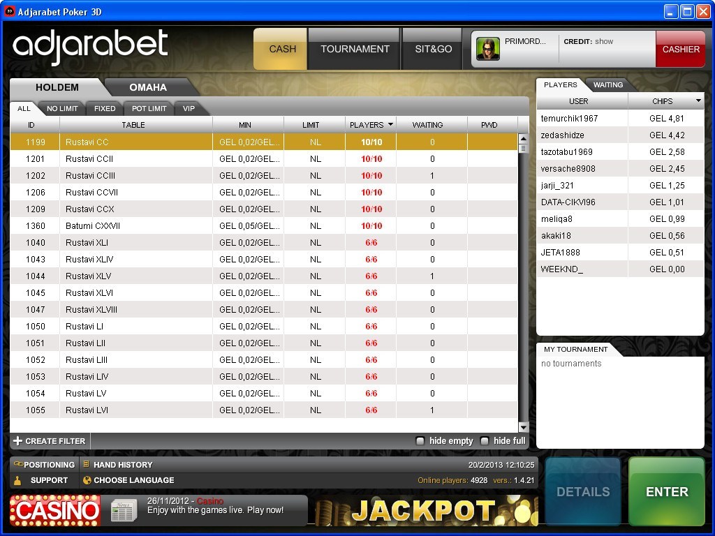 adjarabet poker 3d