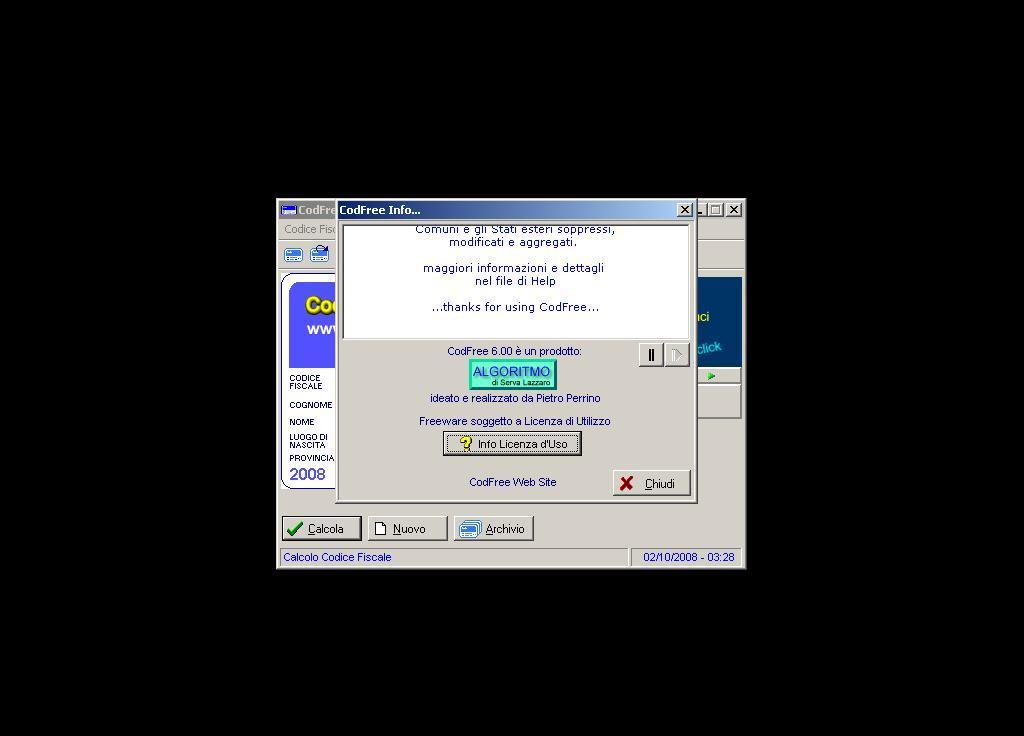 cod free 5.00 codice fiscale scarica