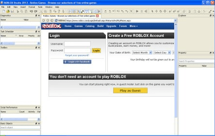 Roblox Studio 2 0 Beta Download Free - main window