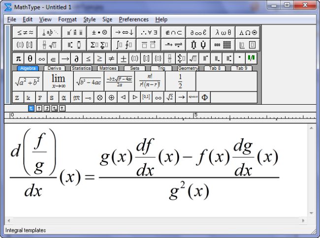 mathtype 6.9 equation editor