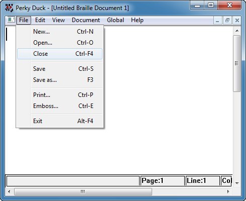 Perky duck braille program